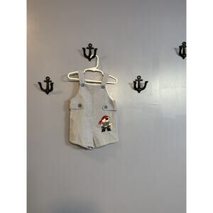 Samara Boys Jumper Blue and White Checkered with Pirate Applique Size 18M